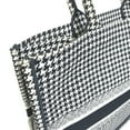 thumbnail image 5 of Pre-Owned CHRISTIAN DIOR Houndstooth Shoulder Bag bag book tote Tote Bag White/Black (Good), 5 of 15
