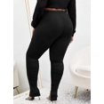 thumbnail image 2 of Women's High Waist Skinny Stacked Leggings Pants Split Flare Pants S-3xl, 2 of 5