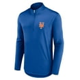 thumbnail image 2 of Men's Fanatics Royal New York Mets Quarterback Quarter-Zip Top, 2 of 3