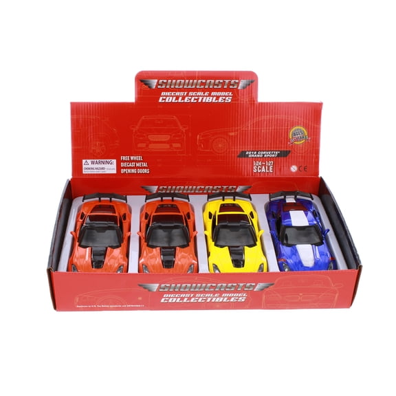 Box of 4 2019 Corvette ZR1 Hardtop, Assortment - Showcasts 71356D - 1/24 Scale Diecast Model Cars