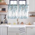 thumbnail image 2 of Blue Eucalyptus Leaves Kitchen Curtains Short 45 Inch Length, Farmhouse Watercolor Floral Grommet Top Bedroom Living Room Curtains, Light Filtering Cafe Curtain Drapes 2 Panels Set 84''x45'', 2 of 9
