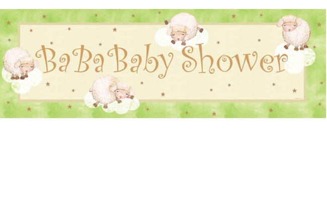 Cow Themed Baby Shower Banner Indoor/Outdoor Giant Party Banner Farm Cowboy 60" 