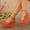 #154-Orange, variant on Women's Plus Size Fashion Pumps – Wedge Heel with Platform, Round Toe and Single Buckle Design for Casual and Office Wear