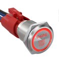 thumbnail image 1 of Push Start Ignition Switch, Off-(ON) Instant Engine Start Push Button Switch, 12V Waterproof Car Engine Push Button Switch with LED Light for Car(RED, 1 of 4