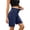 011# Dark Blue, variant on Plus Size Jean Shorts Pull On, Womens Jean Shorts, Bermuda Shorts for Women, High Elastic Waist Knee Length Stretchy Denim Jorts