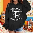 thumbnail image 2 of Telankuip Why Walk When You Can Cartwheel Hoodies Girls Long Sleeve Loose Fit Graphic Hooded Sweatshirts Trendy Casual Letter Print Pullover Tops for Kids Fall Winter Clothes Black 110, 2 of 4
