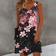 thumbnail image 1 of Karight Robes d'Été pour Femmes à Col en V, Robes Soleil Sans Manches, Robe de Nuit Ample, Robe Débardeur de Plage, Robe T-Shirt Décontractée à Fleurs, 1 of 6