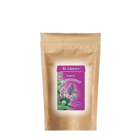 St. Claire's Organic Breath Mints, (Peppermint, 8 Ounce Bag, over 240 pieces) | Gluten-Free, Vegan, GMO-Free, Plant-based, Allergen-Free | Made in the USA in a Dedicated Allergen-Free Facility