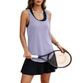 thumbnail image 2 of CUSTG Women Camis Sleeveless Casual Fashion Solid Color Backless Workout Yoga Tank Tops Outdoor Activewear O-Neck Leisure Ladies Summer Shirts, 2 of 7