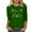 #149-Green, variant on UsYezik Womens Tops 3/4 Sleeve Cats Graphic O Neck Tops Trendy Summer Basic Tees Fashion Casual Tshirts Flowy Loose Tunic Tops