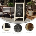 thumbnail image 6 of Flash Furniture Canterbury Collection 20" x 40" Solid White Rustic Magnetic A-Frame Chalkboard, 6 of 12