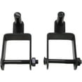 2" Square Male Black Hinge Pair with Bolt and Nut Assembly (5/8" Pintle