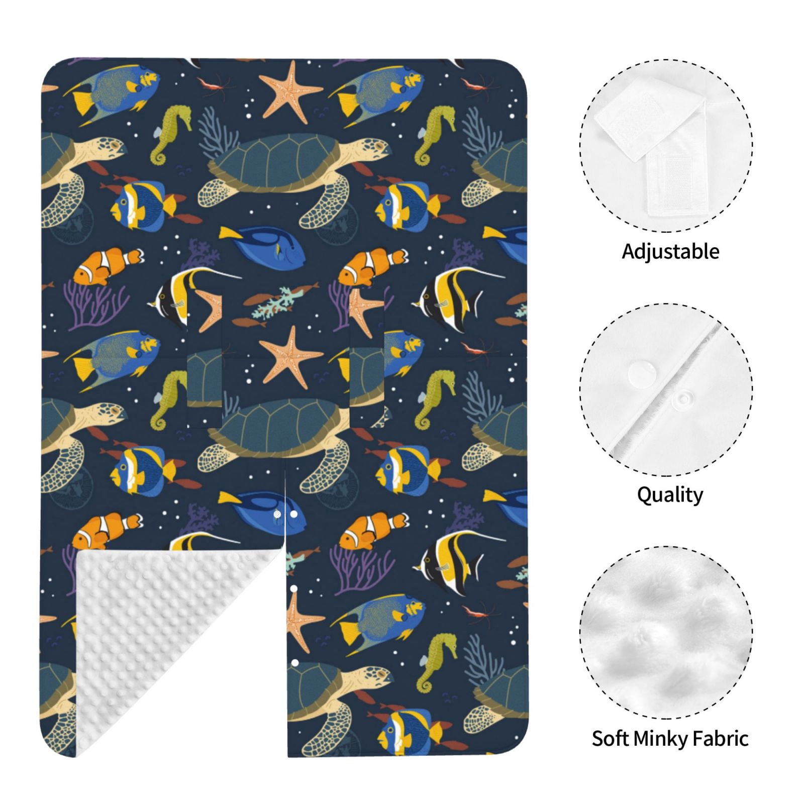 Naloa Undersea Animals Baby Car Seat Cover, Breathable Baby Carrier Cover, Multiuse Baby Carrier Cover & Nursing Breastfeeding Cover
