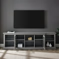 thumbnail image 5 of Walker Edison Transitional Glass-Door TV Stand for TVs up to 90", Grey, 5 of 12