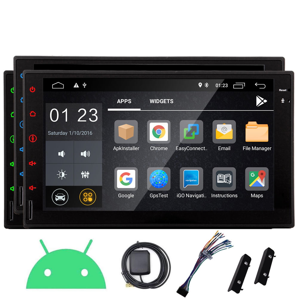 2 Din Car Radio Touch Screen Car Stereo with GPS Navigation Bluetooth Head Unit Double Din AM FM Radio Receiver Support Screen Mirror&Steering Wheeling Control USB TF Card Input Rear View Camera