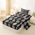 thumbnail image 2 of Erosebridal Cartoon Rabbit Eggs Kid Twin Sheet Sets, Happy Easter Bedding, Black, 3-Piece, 2 of 5