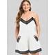 thumbnail image 2 of Más el tamaño de la correa de espagueti del ajuste del cordón del mameluco Rosegal Monos y mamelucos tallas grandes, 2 of 5