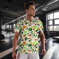 thumbnail image 3 of Wukai Vegetables2 Print Men's Short-Sleeved Mesh T-Shirt,Quick-Dry Short Sleeve Workout T-Shirt-, 3 of 8