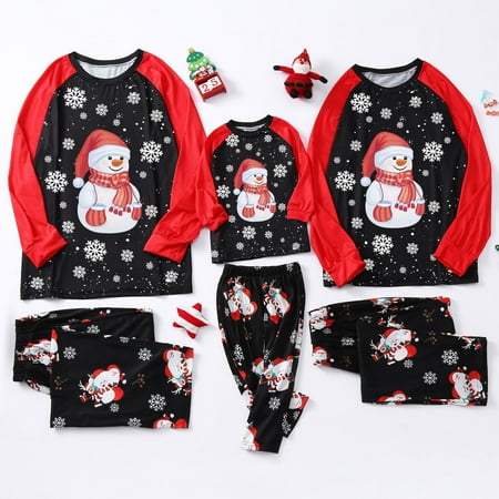 

Christmas pajamas for family women big sister little sister brother matching outfits son daughter sets soft Red Christmas Child Printed Blouse Tops+Pants Xmas Family Matching P
