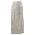 thumbnail image 5 of Ediodpoh Glitter Skirts for Women Spring Sequin Shiny High Waist Slim A Line Long Skirt Summer Streetwear Long Skirts for Women White L, 5 of 8