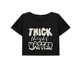 thumbnail image 1 of Camiseta corta de verano con cuello redondo para mujer, camiseta recortada para ir de compras en la calle L, 1 of 7