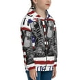 thumbnail image 5 of Xecao Home Of The Free Because Of The Brave Pattern Zip Up Hoodies for Boys Girls, Sweatshirt with Pockets-, 5 of 6