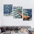 thumbnail image 4 of Shadudu Deer Dogs Bird Canvas Print Triptych for Living Room Bedroom Office Wall Decor, Set of 3 Unframed 12x16 Inches 12"x16"x3pcs, 4 of 6