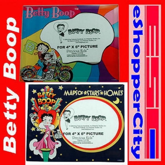 Betty Boop Glass Picture Frame Set of 2 , 4x6 Photo Baker / Glamour  Broadway dance
