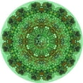 thumbnail image 1 of Ahgly Company Machine Washable Indoor Round Transitional Green Area Rugs, 6' Round, 1 of 7