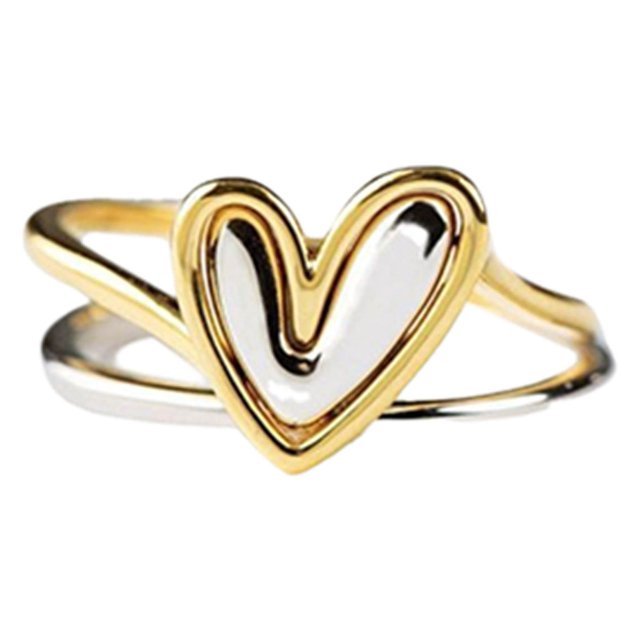 Para Hija y Anillo en Forma de Corazón Exquisito Anillo Regalo de Cumpleaños para Regalo para Ella Anillo Femenino en Forma de Corazón Moda y Versátil