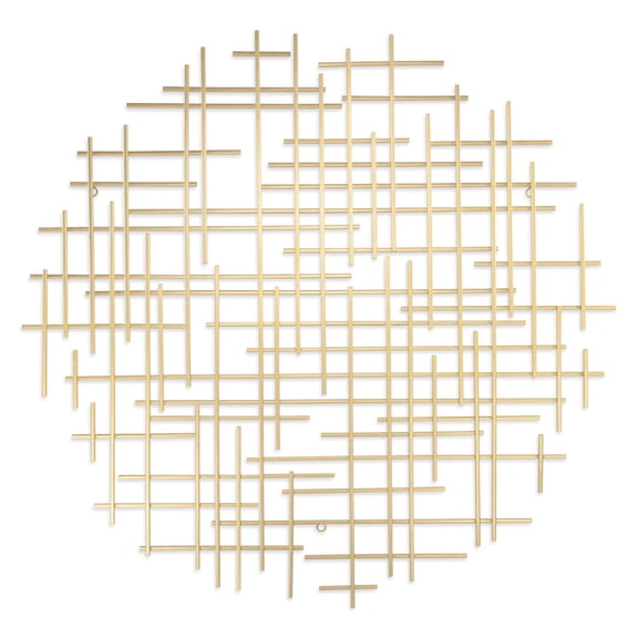Cheungs Home Accent Large Gold Round Metal Wall Art
