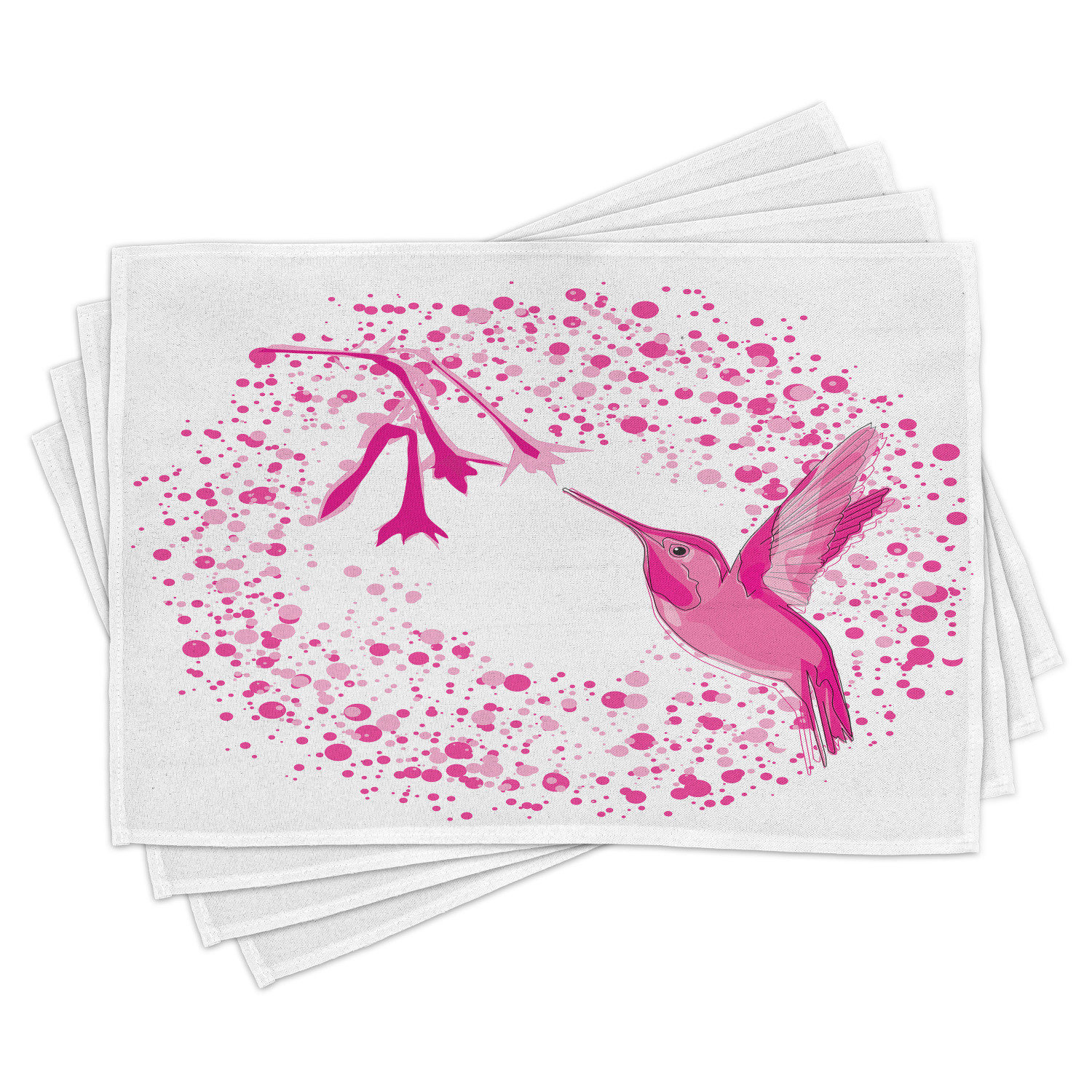 Hummingbird Placemats Set of 4 Hummingbird Flies to the Flower