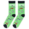 thumbnail image 6 of Crazy Socks Soccer Fun Print Novelty Crew Socks for Men, 6 of 6