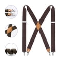 thumbnail image 5 of Mens Elastic Suspenders 1.4" Wide X-Back Adjustable with 4 Heavy-Duty Clips Weddings Formal Wear, 5 of 9