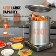 thumbnail image 2 of KFFKFF Durable Stainless-Steel Stockpot, 42-Quart Size, Versatile Cookware with Lid and Handle, Robust Commercial Quality Cooking Pot, Sanding Finish, Ideal for Catering Large Gatherings, Silver, 2 of 9