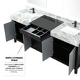 thumbnail image 3 of Bath Vanity 80 In. X 22 In., Black And Grey, Grey Marble Countertop, Metal Faucet, 30 Mirrors, W D In Top, Scratch- Countertop, 3 of 6