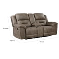 thumbnail image 5 of Henry 81 Inch Dual Manual Recliner Loveseat Brown Microfiber- Solid Wood, 5 of 6
