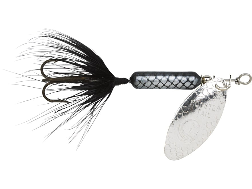 (2 pack) Yakima Bait Worden's Original Rooster Tail, Inline Spinnerbait Fishing Lure, Black, 1/24 oz.