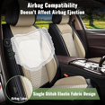 thumbnail image 5 of DIKSOAKR Fit Toyota Tacoma Crew Cab 4-Door 2016-2024 Car Seat Cover 5-seat Ice Silk+Faux Leather Full Breathable ((Black&Beige), 5 of 7