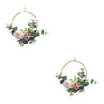 thumbnail image 4 of maskred Realistic Artificial Flower Hoop Indoor And Outdoor Wide Application Metal Ring Hoop Wreath Garland Artificial Roses Y892round 2Set, 4 of 6
