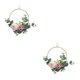 thumbnail image 1 of Inteprter Flor Anillo de metal Aro Guirnalda Guirnalda Bajo mantenimiento y elegante Amplia aplicación Flor artificial Y892round Y892redondo 2piezas, 1 of 6