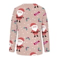 thumbnail image 4 of Qertyioot Chemises à Manches Longues pour Femmes, Hauts Décontractés de Mode Féminine Imprimé de Noël Col Rond Couverture Pull, 4 of 4