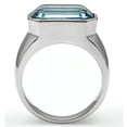 thumbnail image 3 of Luxe Jewelry Designs Women's Stainless Steel Ring with Sea Blue Crystal - Size 6, 3 of 3