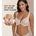 thumbnail image 4 of Curyon Womens Front Closure Underwire U-Back Unpadded Wide Strap Plus Size Bra,38C, 4 of 5