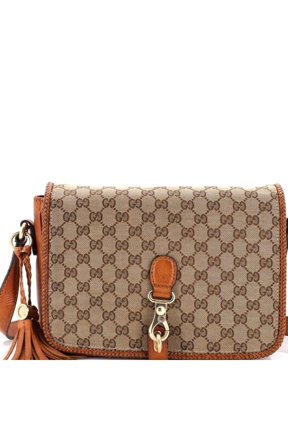 Pre-Owned Marrakech Messenger Bag GG Canvas with Leather Medium By Rebag