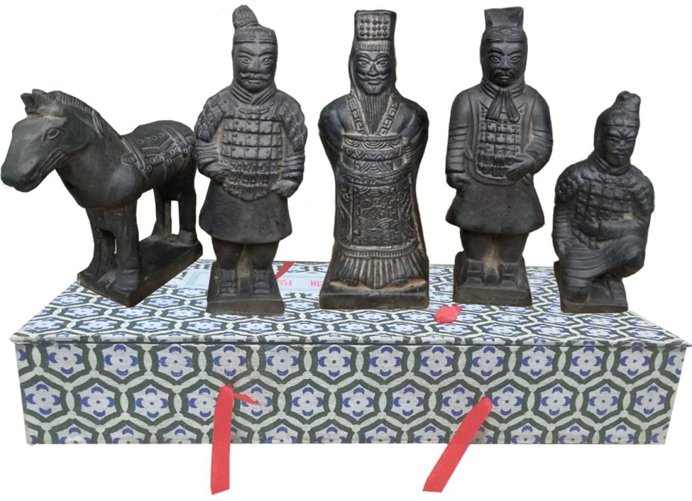 Terracotta Warriors set of 5 China Qin Dynasty Terra Cotta Warriors Sculpture Home Display Table Display Gift 12 cm tall 