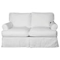 thumbnail image 5 of Sunset Trading Horizon Slipcover for T-Cushion Loveseat | Warm White, 5 of 5