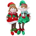 thumbnail image 2 of 48cm Christmas Red Elf Snowman Doll Long Legs Standing Plush Toy Figures Decoration Ornaments Home Decor New Year Gift 2022, 2 of 5