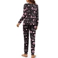 thumbnail image 5 of Tutolipy Halloween Pajamas for Women Set Cat Bat Pumpkin Printed Sleepwear Cozy Loungewear Crewneck Nightwear Casual 2 Piece Pjs Set, S, 5 of 7
