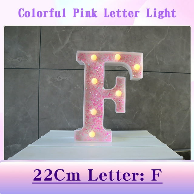 LED Alphabet Light Up Letters | 8.66" Tall | Battery Operated | Wall Mountable | Colorful Decorative Lighting | Home, Party, Event Decor | Portable Plastic Letters | Retro Style | ABS+